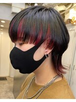 ヘアスタジオニコ(hair studio nico...) ウルフインナーレッド