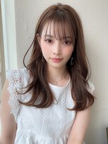 アフロート ディル(AFLOAT D'L)&nbsp;20代30代40代小顔ワンカール シースルーバング ベージュカラー