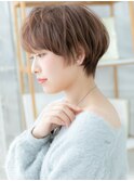 大人かわいい透け感ハイライト小顔ショートh2越谷20代30代40代