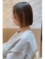 【澤口】イメチェンボブフルバングレッドブラウン韓国