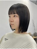 タッセルボブ　ボブ　シースルーバング　近鉄奈良駅　田村梨乃