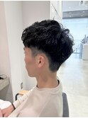 【山下】アップバングショート×ニュアンスパーマ