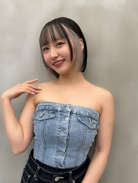 ロンド ストラーダ 心斎橋(Lond strada) 韓国前髪顔周りロング×ピンクブラウン[心斎橋/髪質改善]