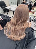 ペレ 渋谷(PELE)&nbsp;デザインカラー/レイヤーカット/ウェットヘア/オリーブベージュ