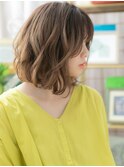 ■カーキベージュオンブレくせ毛風カール308-2浦和20代30代40代