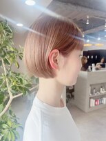 フラッグ ヘアー 天神西通り店(Flag HAIR) ハイトーン ショートボブ ベージュ
