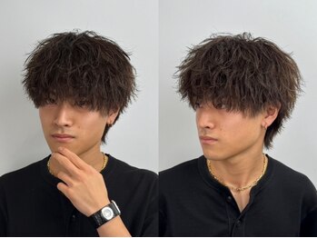 レグノバイグランツ 天神大名店(REGNO by GLANZ)の写真/骨格,髪質,癖を活かした似合せパーマで360度完璧なシルエットに*[天神大名/ブリーチ/メンズ/MEN'S/学割U24]