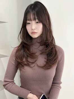 キーン 立川店(keen)の写真/圧倒的なセンスと技術力が人気。鏡を見る度に『可愛い』姿に気分UP【レイヤーカット/前髪カット】