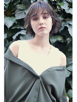 ヘアサロンエム 渋谷店(HAIR SALON M)&nbsp;外ハネボブ　アッシュブラウン　ネオウルフ　デザインカラー