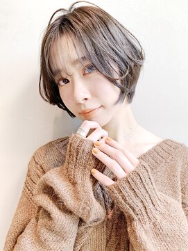 アイティー バイ アルバム 浦和店(IT by ALBUM) ナチュラルショートボブ_ココアブラウンフリンジウェーブ_26773