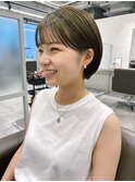 ○大人可愛い丸みコンパクトショートボブ