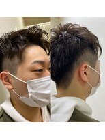 アッシュヘアー 宮下本店(A-sh HAIR) ツーブロ＋パーマでマスクしてても爽やかに！