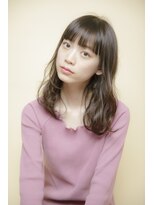 ルルディ バイ アフロディーテ銀座(luludi by APHRODITE)&nbsp;黒髪/グレーベージュ/レイヤーロング/前髪パーマ/銀座