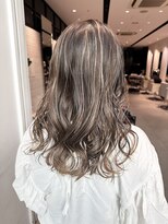 バレイヤージュ×ハイライト　30代40代　　地毛残し