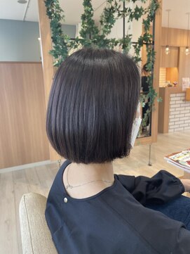 アドラーブル 長岡リップス旭岡店(adorable) 小顔ストレートボブ黒髪グレージュダークアッシュモード