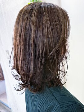 アルファ インタラクティブ エム フラワー(ALUFA interactive.M Flower) 20代30代40代大人可愛い3Dカラー外ハネミディアム立体感レイヤー