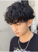 波巻きパーマメンズパーマツイストパーマメンズマッシュ横浜西口