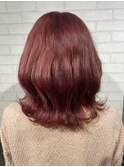 大人可愛いピンクベージュダブルカラーくびれヘア透明感小顔