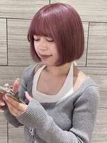 バイオレットジェム(Violet`jem)&nbsp;韓国ボブピンクページュぱっつん前髪MI-07