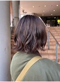 巻かずに可愛いボブパーマ☆大人くびれボブブラウンベージュ