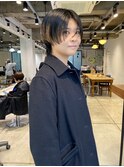 マッシュウルフ　ショートボブ　ポイントカラー