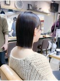 ボブショートボブ縮毛矯正ベージュグレージュ門前仲町