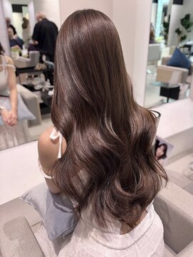 ステア ケース(stair case) 韓国ロングレイヤーカット赤みなしブラウンカラー