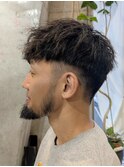 ツイストパーマ × デザインフェード