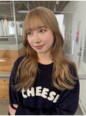 ミルクティーベージュ×レイヤーカット