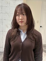 ヨーク(YOKE)&nbsp;【YOKE】レイヤーロングハッシュカットモカブラウン顔周り前髪