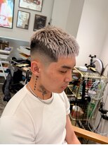 メゾンフォーメン 心斎橋店(Maison for men) ハイトーンカラー テクスチャークロップ スキンフェード
