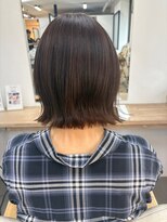 ヘアーアートシフォン 池袋西口店(Hair art chiffon)&nbsp;切りっぱなしハイライトカラー濡れ髪ココアブラウンカーリー池袋