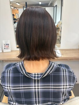 ヘアーアートシフォン 池袋西口店(Hair art chiffon) 切りっぱなしハイライトカラー濡れ髪ココアブラウンカーリー池袋