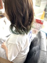 ソエルフォーヘア(soel for hair) プチ冒険!グリーンの裾カラーで夏気分♪