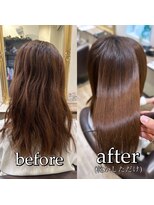 ルフール 千葉店(ref-le)&nbsp;よくある大きくうねるクセを美髪矯正で長く続くツヤ髪に