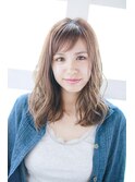ミディアム透け感ゆるカール[横浜美容室30代40代50代]