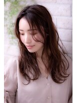 エルデ ナインズ ヘアー スタンド 川口店(elde 9's HAIR STAND)&nbsp;シルキーチョコレート＆プリカールの大人ガーリーモードヘア