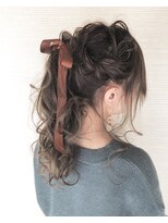 アース 錦糸町店(HAIR&MAKE EARTH) グレージュハイライト×ポニーテールアレンジ