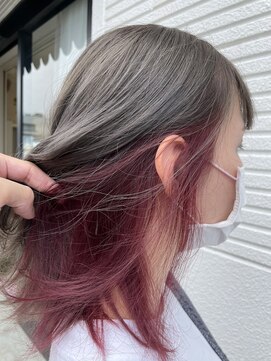 ケーオーエスビューティー(K O S beauty) シルバーグレー×インナーピンク