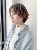 <小顔になれるカット> 丸みショートヘア [池袋]　