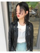 マメ(mame)&nbsp;ハンサムミディアム/デザインバング/黒髪