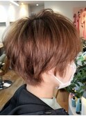 【hair resort MAHANA】メンズライクショート×ハイベージュ