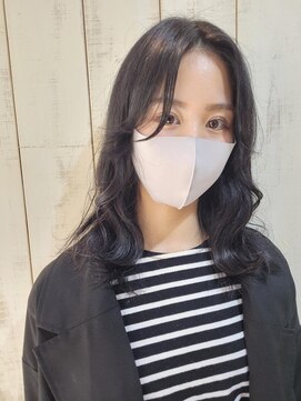 エスポワール 北習志野店(ESPOIR) 韓国風くびれヘア×ブルーブラック