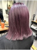 ダブルカラーピンクベージュベージュカラーケアブリーチレイヤー
