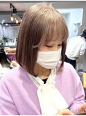 ダブルカラーイルミナカラーベージュカラーハイライトブリーチ
