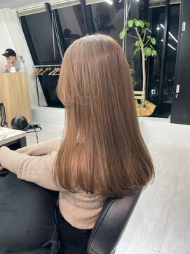 ルネ 北千住(Renee) ミルクティーベージュ_タイトストレート_ダブルカラー