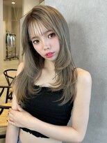 アース コアフュールボーテ 熊谷店(EARTH coiffure beaute)&nbsp;ホワイトベージュ_レイヤー_ホワイトカラー