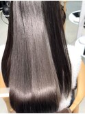 【YOKE】暗髪就活ヘアッシュグレージュカラー縮毛矯正髪質改善