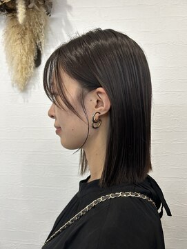 リベストバイジェービー 稲毛(li best. byjb) ワンレン/小顔/ネビージュ/ボブルフ/黒髪/稲毛