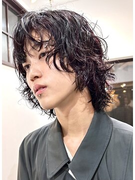 ナループロアオハナ(Nalu pu loa ohana) ウルフパーマメンズウルフパーマレイヤーパーマショートウルフ